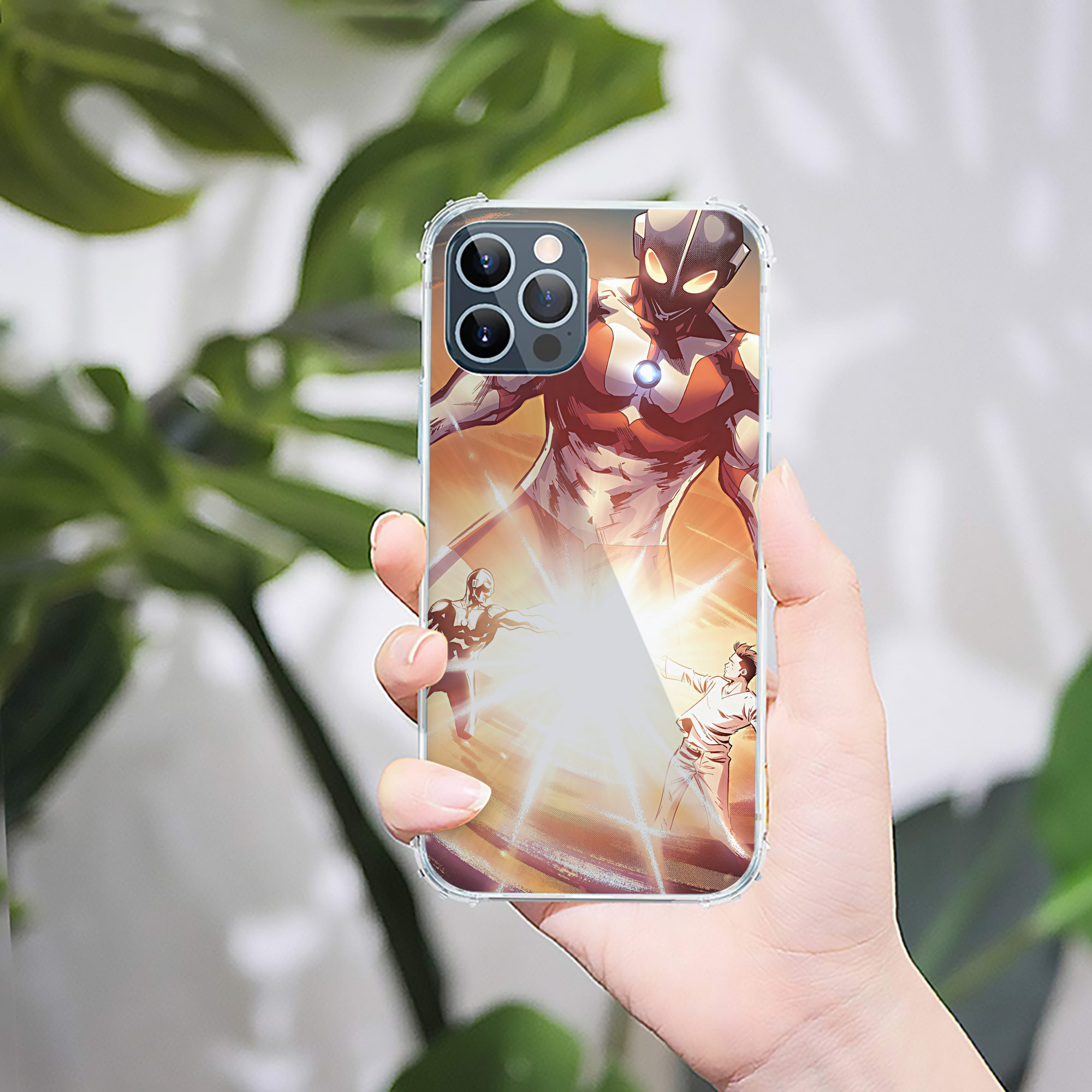 （画像用） ウルトラマン Ultraman 【iPhone 12シリーズ対応】透明スマホケース（クリアソフトケース）